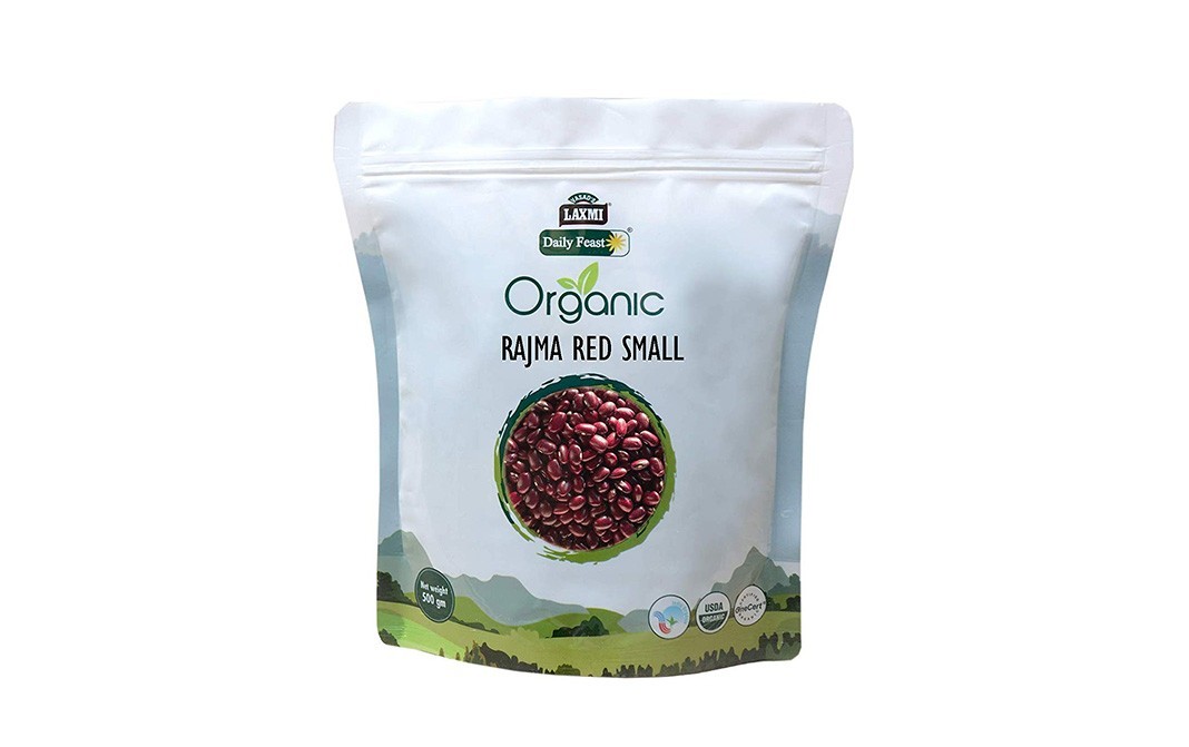 Laxmi Daily Feast Organic Rajma Red Small   Pack  500 grams